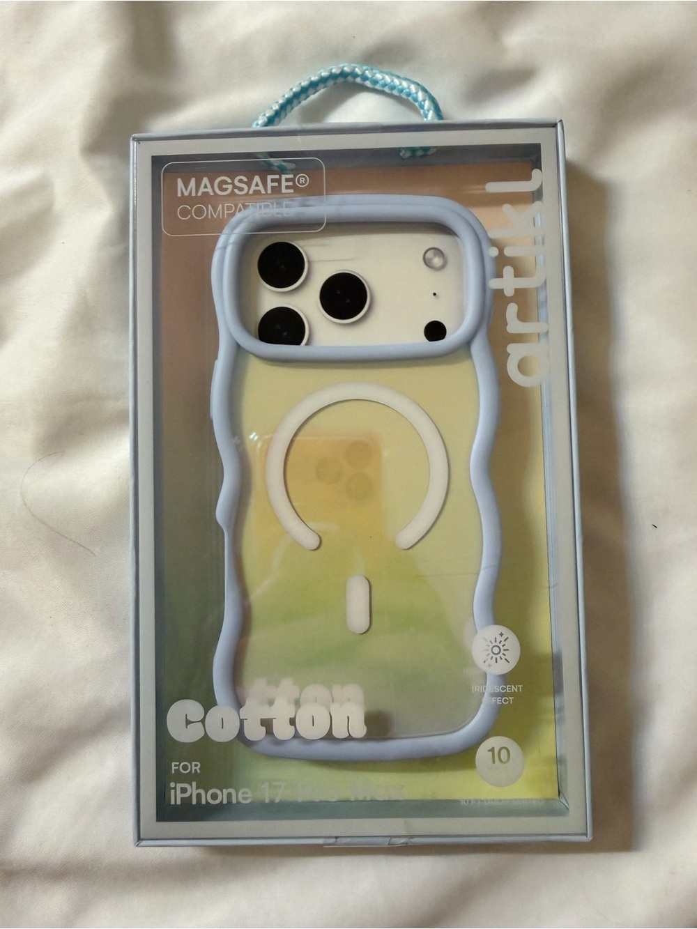 Artful Cotton MagSafe-Compatible 17 Pro Max iPhone Case in Light Blue